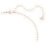 Further pendant, Intertwined circles, White, Rose gold-tone plated - Swarovski, 5646722