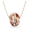Pingente Further, Círculos entrelaçados, Branco, Lacado a rosa dourado - Swarovski, 5646722