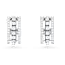 Further hoop earrings, White, Rhodium plated - Swarovski, 5646725
