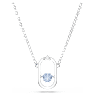 Verižica Una, Okrogli rez, Ovalna oblika, Modra, Prevleka iz rodija - Swarovski, 5646731