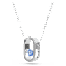Verižica Una, Okrogli rez, Ovalna oblika, Modra, Prevleka iz rodija - Swarovski, 5646731