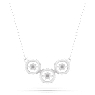 Una necklace, Round cut, White, Rhodium plated - Swarovski, 5646732