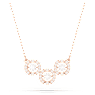 Colier Swarovski Sparkling Dance Trilogy, Tăietură rotundă, Alb, Placat cu nuanță roz-aurie - Swarovski, 5646734