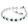 Una Angelic bracelet, Round cut, Pavé, Medium, Green, Rhodium plated - Swarovski, 5646735