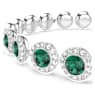 Una Angelic armband, Ronde slijpvorm, Pavé, M, Groen, Rodium toplaag - Swarovski, 5646735