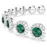 Una Angelic bracelet, Round cut, Pavé, Medium, Green, Rhodium plated - Swarovski, 5646735