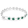 Una Angelic armband, Ronde slijpvorm, Pavé, M, Groen, Rodium toplaag - Swarovski, 5646735