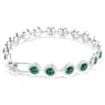 Una Angelic bracelet, Round cut, Pavé, Medium, Green, Rhodium plated - Swarovski, 5646735