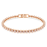 Bransoletka Tennis Imber Emily, Szlif okrągły, Różowa, Powłoka w odcieniu różowego złota - Swarovski, 5646736