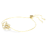 Bransoletka Further, Zazębiająca się pętla, Biała, Powłoka w odcieniu złota - Swarovski, 5646737