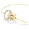 Bransoletka Further, Zazębiająca się pętla, Biała, Powłoka w odcieniu złota - Swarovski, 5646737