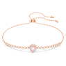 Braccialetto One, Cuore, Rosa, Placcato color oro rosa - Swarovski, 5646745