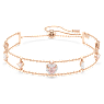 Náramek One, Různé výbrusy, Srdce, Růžová, Pokoveno v růžovozlatém odstínu - Swarovski, 5646747