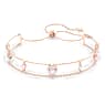 One bracelet, Mixed cuts, Heart, Pink, Rose gold-tone plated - Swarovski, 5646747