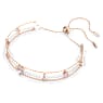 Pulseira One, Combinação de lapidações, Coração, Rosa, Lacado a rosa dourado - Swarovski, 5646747