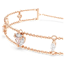 One bracelet, Mixed cuts, Heart, Pink, Rose gold-tone plated - Swarovski, 5646747