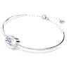 Bracelet Una, Taille ronde, Forme ovale, Bleu, Métal rhodié - Swarovski, 5646749