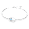 Una armband, Ronde slijpvorm, Ovale vorm, Blauw, Rodium toplaag - Swarovski, 5646749