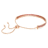 Matrix Tennis bracelet, Red, Rose gold-tone plated - Swarovski, 5646866