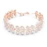 Baron สร้อยข้อมือ, ใบไม้, ขาว, เคลือบโทนสีโรสโกลด์ - Swarovski, 5647219