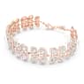 Baron สร้อยข้อมือ, ใบไม้, ขาว, เคลือบโทนสีโรสโกลด์ - Swarovski, 5647219