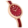Crystalline Delight watch, Swiss Made, Metal bracelet, Red, Rose gold-tone finish - Swarovski, 5647455