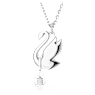 Swarovski Iconic Swan Halskette, Schwan, Lang, Weiß, Rhodiniert - Swarovski, 5647546