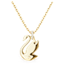 Swan pendant, Swan, Medium, Yellow, Gold-tone plated - Swarovski, 5647553