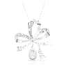 Hyperbola pendant, Bow, Large, White, Rhodium plated - Swarovski, 5647561