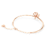 Volta กำไล, โบว์, ขาว, เคลือบโทนสีโรสโกลด์ - Swarovski, 5647565