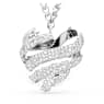 Pandantiv Hyperbola, Inimă, Mare, Alb, Placat cu rodiu - Swarovski, 5647578
