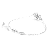 Pulseira Volta, Laço, Branca, Lacado a ródio - Swarovski, 5647581