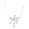 Volta ネックレス, リボン, 小, ホワイト, ロジウム・プレーティング - Swarovski, 5647583