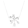 Volta ネックレス, リボン, 小, ホワイト, ロジウム・プレーティング - Swarovski, 5647583