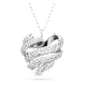 Hyperbola pendant, Heart, Small, White, Rhodium plated - Swarovski, 5647584