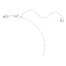 Hyperbola pendant, Heart, Small, White, Rhodium plated - Swarovski, 5647584