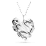 Hyperbola pendant, Heart, Small, White, Rhodium plated - Swarovski, 5647584