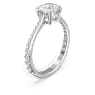 Stilla ring, Set (2), Round cut, White, Rhodium plated - Swarovski, 5647662