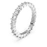 Stilla ring, Set (2), Round cut, White, Rhodium plated - Swarovski, 5647662