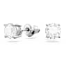 Matrix Tennis set, Round cut, White, Rhodium plated - Swarovski, 5647730