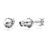 Matrix Tennis set, Round cut, White, Rhodium plated - Swarovski, 5647730