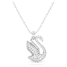 Swarovski Iconic Swan pendant, Swan, Medium, White, Rhodium plated - Swarovski, 5647872