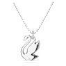 Swarovski Iconic Swan pendant, Swan, Medium, White, Rhodium plated - Swarovski, 5647872