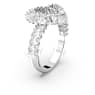 Anello Matrix, Taglio misto, Cuore, Bianco, Placcato rodio - Swarovski, 5648292