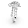 Anello Matrix, Taglio misto, Cuore, Bianco, Placcato rodio - Swarovski, 5648292