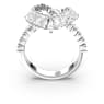 Anello Matrix, Taglio misto, Cuore, Bianco, Placcato rodio - Swarovski, 5648292