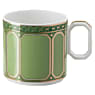 Signum espresso cup with saucer, Porcelain, Green - Swarovski, 5648499