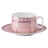 Signum teacup with saucer, Porcelain, Pink - Swarovski, 5648537
