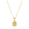 Chroma Anhänger, Kissenschliff, Gelb, Goldlegierungsschicht - Swarovski, 5648749