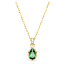 Stilla pendant, Pear cut, Green, Gold-tone plated - Swarovski, 5648751